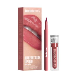 Huda Beauty Makeout Sesh Lip Duo Rosy Nudes